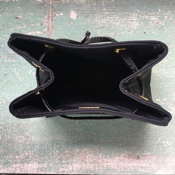 Lancel Paris black quilted mini bag pouch leather drawstring bag made in Italy​ - Picture 11 of 13